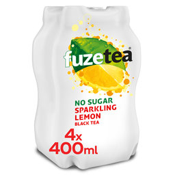 Fuze Tea | Bruisend | 4x0.4L | Citroen | Zonder suiker