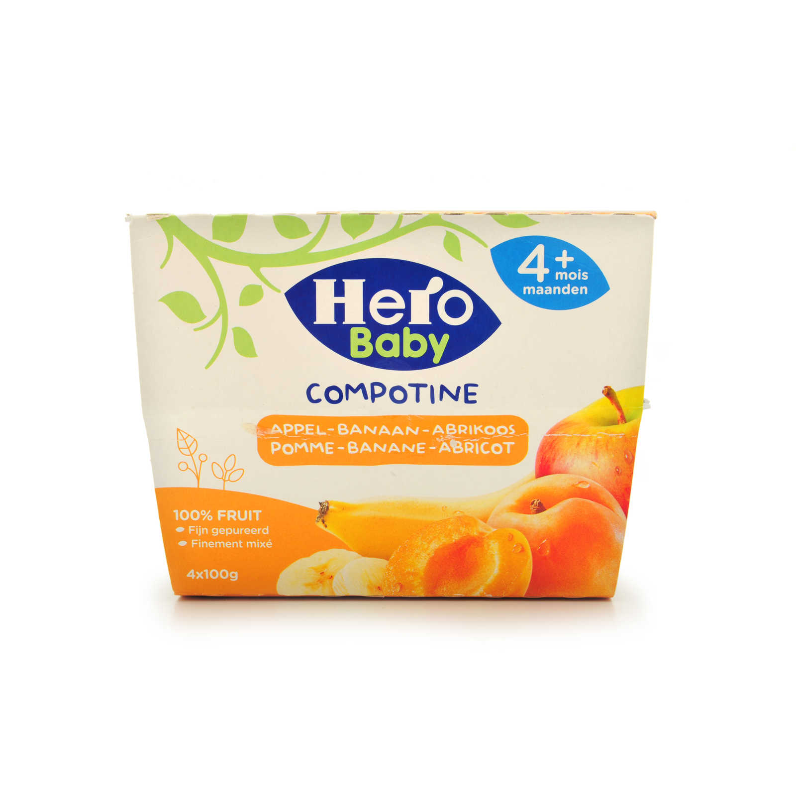 Hero Baby Baby Compote Pomme Banane Abricot 4 36 Mois Delhaize Be