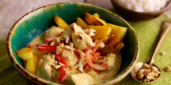 Curry De Poulet A L Ananas Et Aux Noix De Cajou