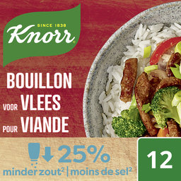 Bouillon Laag in Zout | Vlees  | 12 bouillonblokjes
