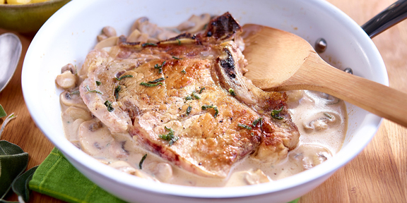 Cotes De Veau Aux Champignons Et Au Marsala